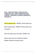 CCC1 2023-2024 FINAL EXAM |ACTUAL  COMPLETE 350+ EXAM QUESTIONS AND  CORRECT ANSWERS (VERIFIED ANSWERS )  GRADED A+