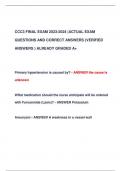 CCC3 FINAL EXAM 2023-2024 |ACTUAL EXAM  QUESTIONS AND CORRECT ANSWERS (VERIFIED  ANSWERS ) ALREADY GRADED A+