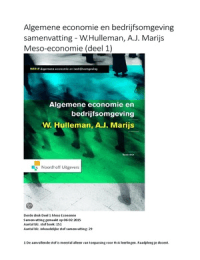 Algemene economie en bedrijfsomgeving 3e druk W.Hulleman, A.J. Marijs