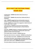 J213 FACT OR FICTION FINAL EXAM 2024