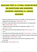 S12 FDNY FINAL EXAM REVIEW 180 QUESTIONS AND ANSWERS (VERIFIED ANSWERS) 2024. A+ GRADE ASSURED.