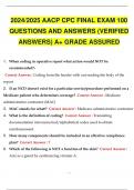 2024/2025 AACP CPC FINAL EXAM 100 QUESTIONS AND ANSWERS (VERIFIED ANSWERS) A+ GRADE ASSURED.