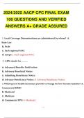 2024 AACP CPC FINAL EXAM 100 QUESTIONS AND VERIFIED ANSWERS A+ GRADE ASSURED.