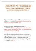 PADI ENRICHED AIR DRIVER EXAM 2024  NEWEST ACTUAL EXAM COMPLETE 200  QUESTIONS WITH DETAILED VERIFIED  ANSWERS /ALREADY GRADED A+