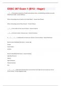 EXSC 387 Exam 1 (BYU - Hager) Questions And Answers Graded A+