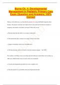 Burns Ch. 4: Developmental  Management in Pediatric Primary Care Exam |Question and Answers| 100%  Correct