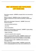 IWEF -NETWORKS AND TOPOLOGIES -J277 EXAM 2024