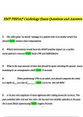 Fisdap Cardiology EMT Exam Verified Questions and Answers