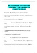 Paxton Patterson Sports Medicine Certification Exam Questions and  CORRECT Answers