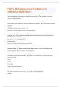 PSYC 282 Substance-Related and Addictive Disorders Questions And Answers Graded A+