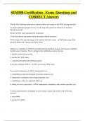 SEM580 Certification Exam Questions and  CORRECT Answers