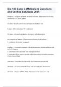 Bio 103 Exam 3 (McMullen) Questions and Verified Solutions 2024