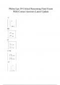 Philos Lps 29 Critical Reasoning Final Exam With Correct Answers Latest Update