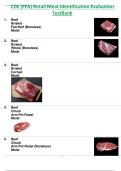 CDE (FFA) Retail Meat Identification Evaluation  TestBank