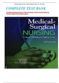 COMPLETE TEST BANK For Medical-Surgical Nursing: Critical Thinking in Patient Care 5th Edition by Priscilla LeMone (Author)latest Update 