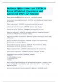 Indiana QMA state test NEED to know (Updated Questions and Answers) 100% A+ Graded