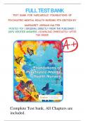 Test Bank For Varcarolis' Foundations of Psychiatric-Mental Health Nursing 9th Edition by Margaret Jordan Halter All Chapters 1-36 included LATEST 2024