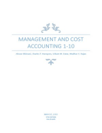 Bundel management and cost accounting