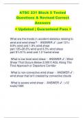 ATSC 231 Block 5 Tested Questions & Revised Correct  Answers < Updated | Guaranteed Pass >