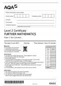 GCSE AQA L2 Further Maths 2023