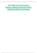 BCIT ORGB 1105 Organizational Behavior Yakkatech Homework British  Columbia Institute of Technology