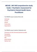 NR548 | NR 548 Comprehensive study Guide | Psychiatric Assessment for Psychiatric-Mental Health Nurse Practitioner