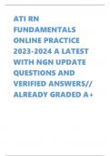 ATI RN FUNDAMENTALS ONLINE PRACTICE 2023-2024 A LATEST WITH NGN UPDATE QUESTIONS AND VERIFIED ANSWERS// ALREADY GRADED A+