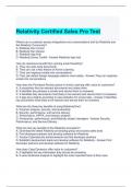 Relativity Certified Sales Pro Test-solved