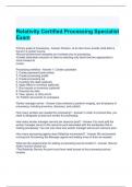 Relativity Certified Processing Specialist Exam 2024 Questions and Answers