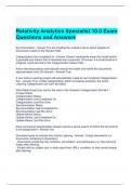 Relativity Analytics Specialist 10.0 Exam Questions and Answers