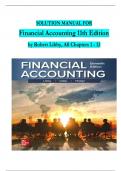 Solution Manual for Financial Accounting 11th Edition Robert Libby, Patricia Libby, Complete Chapters 1 - 13, Verified Newest Version 