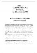 HESI A2 COMPREHENSIVE NURSING ENTRANCE EXAM