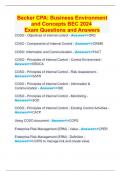 Becker CPA: Business Environment and Concepts BEC 2024  Exam Questions and Answers