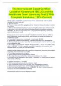 The International Board Certified Lactation Consultant (IBCLC) and the Healthcare Team Licensing Test || With Complete Solutions (100% Correct)