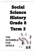 Grade 8 Term 3 Notes History - The Scramble for Africa