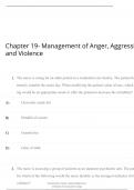 Chapter 19- Management of Anger, Aggression and Violence