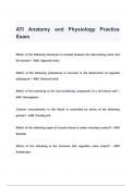 ATI Anatomy and Physiology Practice Exam QUESTIONS & ANSWERS 2024 ( A+ GRADED 100% VERIFIED)