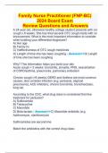 Family Nurse Practitioner (FNP-BC)  2024 Board Exam  Review Questions and Answers