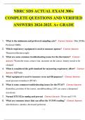 NBRC SDS ACTUAL EXAMS BUNDLE LATEST COMPLETE QUESTIONS AND VERIFIED ANSWERS 2024-2025. A+ GRADE