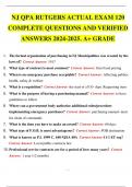 NJ QPA RUTGERS ACTUAL EXAM 120 COMPLETE QUESTIONS AND VERIFIED ANSWERS 2024-2025. A+ GRADE