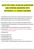 AACP CPC FINAL EXAM 200 QUESTIONS AND VERIFIED ANSWERS WITH RATIONALE. A+ GRADE