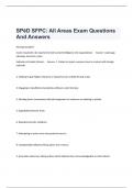 SPēD SFPC All Areas Exam Questions And Answers.