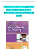 Test Bank for Maternal-Newborn Nursing: The Critical Components of Nursing Care, 4th Edition, Roberta Durham, Linda Chapman ISBN 9781719645737 Chapter 1-19 | Complete Guide A+