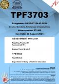 TPF3703 Assignment 50 (COMPLETE ANSWERS) 2024 (571463) - DUE 28 August 2024