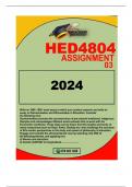 HED4804 ASSIGNMENT 3 2024 Write a 1600 -1800 -word essay in which you conduct research and write an essay on Decolonisation and Africanisation in Education. Consider the following view: Decolonisation promotes the reconstruction of pre-colonial traditiona