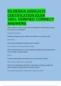 NX DESIGN ASSOCIATE CERTIFICATION EXAM 100% VERIFIED CORRECT  ANSWERS