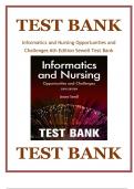 Test Bank for Informatics and Nursing 6th Edition by Jeanne Sewell  Chapter 1-25 Complete Guide.