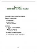 Summary BUSINESS by PETER DRUCKER