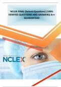 NCLEX ALL EXAM TEST BANKS A++++++