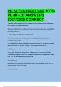 BEST ANSWERS PLTW CEA Final Exam 100%  VERIFIED ANSWERS  2024/2025 CORRECT